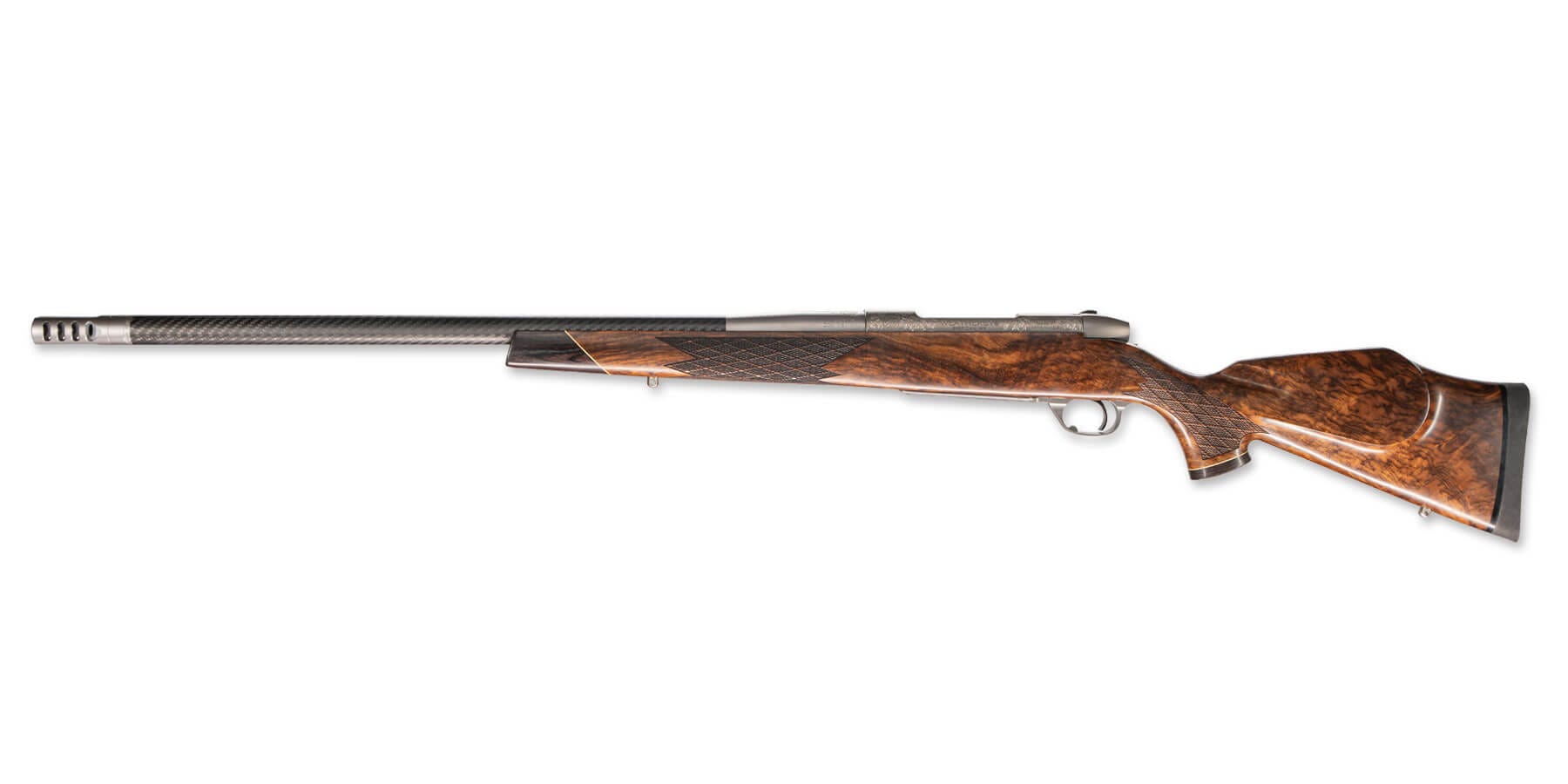 Mark V 80th Anniversary rifle, left profile