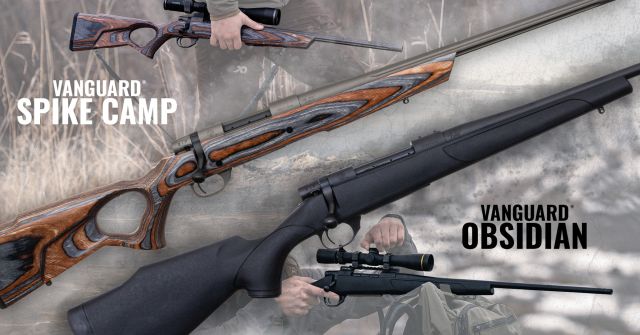 We are super excited to announce the addition of TWO new rifles to our historic Vanguard lineup!First up we have the Vanguard Spike Camp. Equipped with a Boyds™ thumbhole grip stock and a short #3 contour barrel, this rifle is made to thrive in the hardwoods of Pennsylvania to the jagged mountains of Colorado.The Vanguard Obsidian maintains the classic elements of the Vanguard while adding a sleek black aesthetic. Additionally, the 3-position safety allows for safe loading and unloading and comes with a threaded barrel ready for a suppressor or muzzle brake.#Weatherby #Vanguard