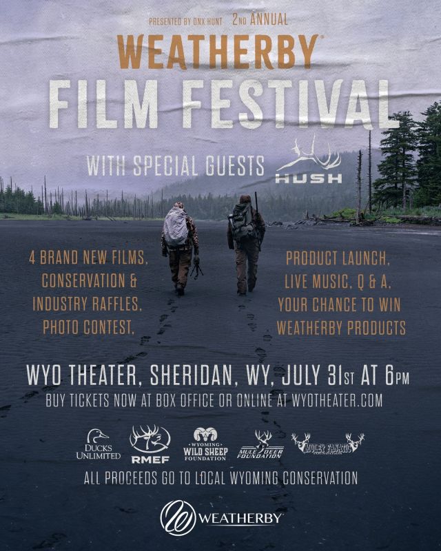 The event of the year!Join us July 31st in Downtown Sheridan for exclusive film premieres, a new product launch, and special guest appearances by the Hush crew!Have you bought your tickets yet? If not hit the link in our bio to grab them before they sell out!All proceeds from the event go to local Wyoming conservation.
#Weatherby #FilmFestival