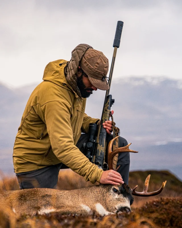 As seen in our latest YouTube film, the Mark V® Apex® was built to thrive in the toughest terrain.@jd_ponciano took the 6.5 lb Apex in 240 WBY MAG to Kodiak so he could feel comfortable shooting while not being weighed down chasing Blacktails. The Apex features a flat trigger and vertical gripped @peakfortyfour stock to maximize shooting ability in any position.Oh, and yes it is available in left handed configurations!#Weatherby #APEX #Kodiak