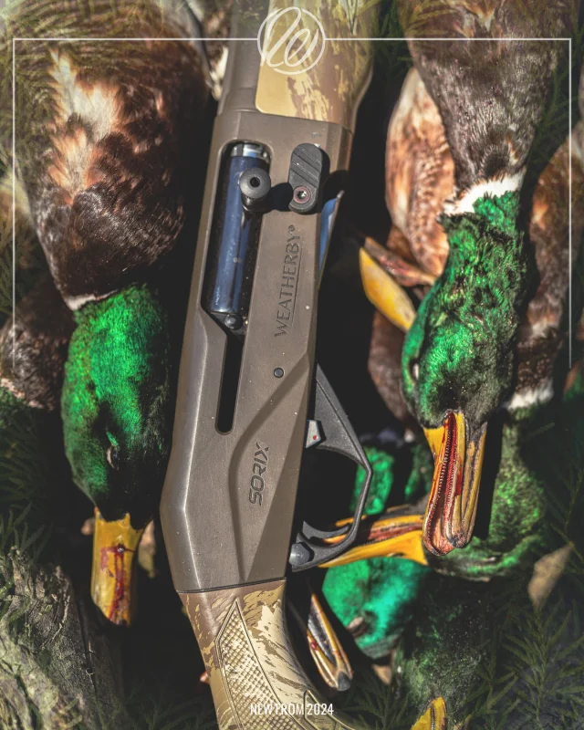 NEW from 2024!The SORIX™ was a revolutionary introduction into our shotgun line. Crafted with the serious waterfowler in mind, the SORIX features oversized controls for smooth ergonomics, a stepped rib to get on targets quick, and even has a reversible safety and charging handle for an ambidextrous feel.Oh, and each one is uniquely hand-painted by our team here in Sheridan.#Weatherby #SORIX