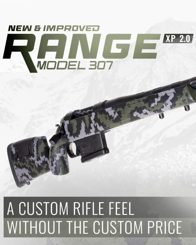 NEW and IMPROVED!The Model 307™ Range XP 2.0 is built on our USA-made Model 307 action. It has an updated paint scheme and a beautiful new skip-fluted barrel that is sure to turn heads. This custom feeling rifle is made to dominate the range, own the mountains, and won't break the bank.Learn more at Weatherby.com
#Weatherby