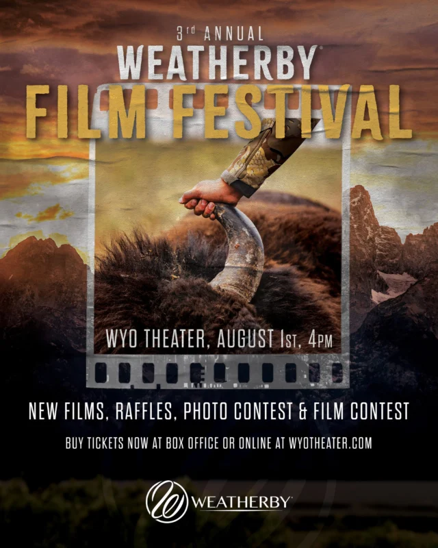 SAVE THE DATE!Last year, we raised over $40,000 for conservation and gave away thousands of dollars in prizes! This year's 3rd Annual Weatherby Film Festival is going to be even BIGGER than last year, so much bigger that we had to shut the street down!What can you expect at this year's film fest? ⏬🤝 Meet @remiwarren at the Film Fest!
We are thrilled to welcome Remi Warren as a featured guest! He'll be joining us in person and talking with fans so don't miss your chance to meet him!📸 Photo Contest is BACK!
Submit your best photos at the link in our bio for the chance to win some great prizes!🎥 Have an awesome hunt/conservation film you've been working on?
New this year, we are accepting 5-8 minute film submissions and if your's stands out, we may screen it at the Film Fest! Submit it at the link in our bio!So join us August 1st 2025 in Sheridan, Wyoming, as we show some awesome films, raise money for local conservation, and have a night to remember!Get your tickets in person at the WYO Theater or at wyotheater.com#Weatherby #FilmFest