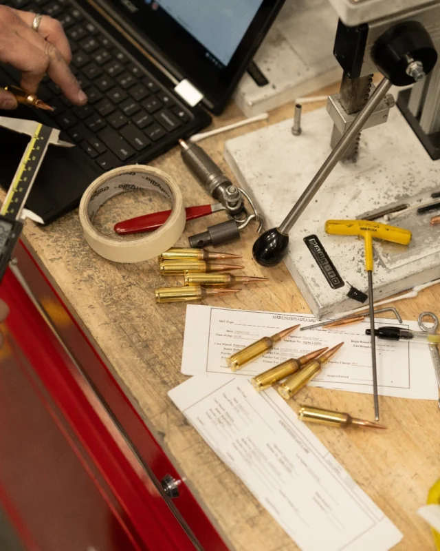 Crafted with precision in mind from start to finish.Did you know we load all of our ammunition in-house here in Sheridan? Bonus points if you can guess which cartridge is featured in these!#Weatherby #Manufacturing #MadeinUSA