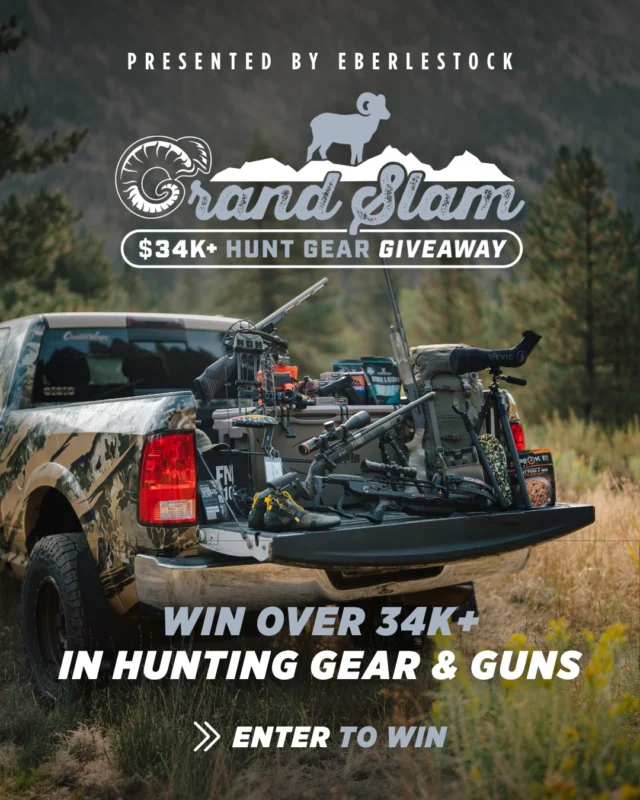 Win BIG!We partnered with some of the best brands in the industry to bring you the ultimate Grand Slam Giveaway! Get entered to win over $34,000 in hunting gear now at the link in our bio!#Weatherby